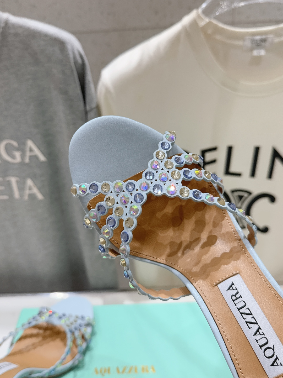 高版本出厂 拖鞋「ᴀqᴜᴀᴢᴢᴜʀᴀ」AQUAZZURA/菠萝F072 2026ss夏季新款水钻高跟拖鞋