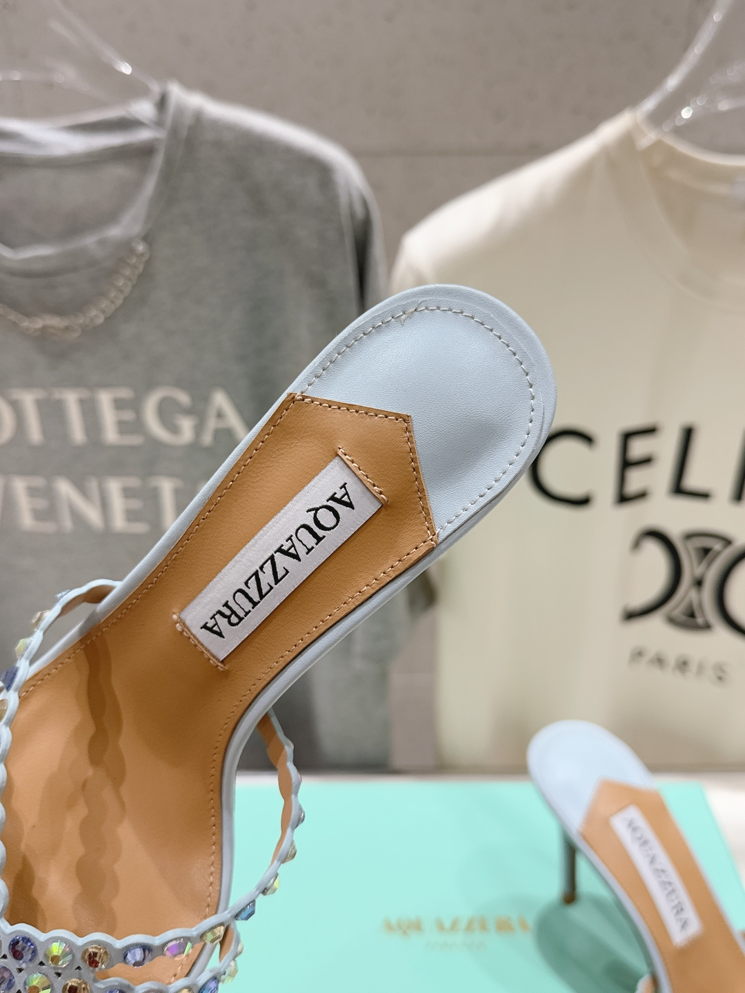 高版本出厂 拖鞋「ᴀqᴜᴀᴢᴢᴜʀᴀ」AQUAZZURA/菠萝F072 2026ss夏季新款水钻高跟拖鞋