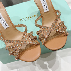 高版本出厂 拖鞋「ᴀqᴜᴀᴢᴢᴜʀᴀ」AQUAZZURA/菠萝F072 2026ss夏季新款水钻高跟拖鞋 高版本出厂 拖鞋「ᴀqᴜᴀᴢᴢᴜʀᴀ」AQUAZZURA/菠萝F072 2026ss夏季新款水钻高跟拖鞋