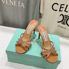 高版本出厂 拖鞋「ᴀqᴜᴀᴢᴢᴜʀᴀ」AQUAZZURA/菠萝F072 2026ss夏季新款水钻高跟拖鞋 高版本出厂 拖鞋「ᴀqᴜᴀᴢᴢᴜʀᴀ」AQUAZZURA/菠萝F072 2026ss夏季新款水钻高跟拖鞋