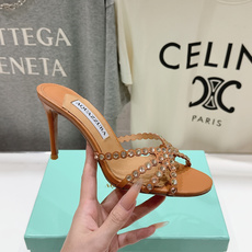 高版本出厂 拖鞋「ᴀqᴜᴀᴢᴢᴜʀᴀ」AQUAZZURA/菠萝F072 2026ss夏季新款水钻高跟拖鞋 高版本出厂 拖鞋「ᴀqᴜᴀᴢᴢᴜʀᴀ」AQUAZZURA/菠萝F072 2026ss夏季新款水钻高跟拖鞋