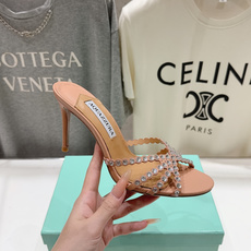 高版本出厂 拖鞋「ᴀqᴜᴀᴢᴢᴜʀᴀ」AQUAZZURA/菠萝F072 2026ss夏季新款水钻高跟拖鞋 高版本出厂 拖鞋「ᴀqᴜᴀᴢᴢᴜʀᴀ」AQUAZZURA/菠萝F072 2026ss夏季新款水钻高跟拖鞋