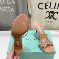 高版本出厂 拖鞋「ᴀqᴜᴀᴢᴢᴜʀᴀ」AQUAZZURA/菠萝F072 2026ss夏季新款水钻高跟拖鞋 高版本出厂 拖鞋「ᴀqᴜᴀᴢᴢᴜʀᴀ」AQUAZZURA/菠萝F072 2026ss夏季新款水钻高跟拖鞋