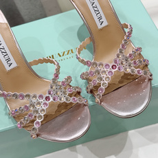 高版本出厂 拖鞋「ᴀqᴜᴀᴢᴢᴜʀᴀ」AQUAZZURA/菠萝F072 2026ss夏季新款水钻高跟拖鞋 高版本出厂 拖鞋「ᴀqᴜᴀᴢᴢᴜʀᴀ」AQUAZZURA/菠萝F072 2026ss夏季新款水钻高跟拖鞋