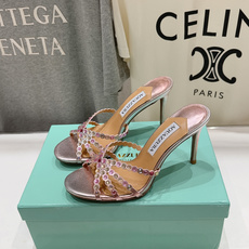 高版本出厂 拖鞋「ᴀqᴜᴀᴢᴢᴜʀᴀ」AQUAZZURA/菠萝F072 2026ss夏季新款水钻高跟拖鞋 高版本出厂 拖鞋「ᴀqᴜᴀᴢᴢᴜʀᴀ」AQUAZZURA/菠萝F072 2026ss夏季新款水钻高跟拖鞋