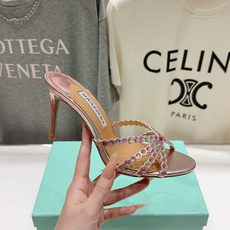 高版本出厂 拖鞋「ᴀqᴜᴀᴢᴢᴜʀᴀ」AQUAZZURA/菠萝F072 2026ss夏季新款水钻高跟拖鞋 高版本出厂 拖鞋「ᴀqᴜᴀᴢᴢᴜʀᴀ」AQUAZZURA/菠萝F072 2026ss夏季新款水钻高跟拖鞋