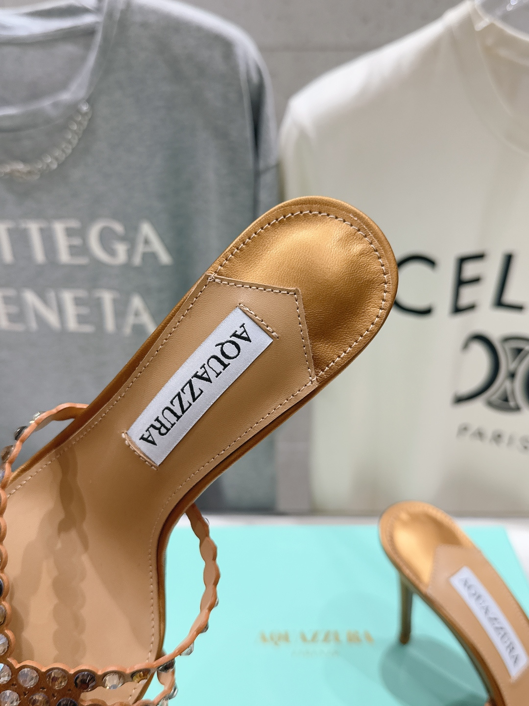 高版本出厂 拖鞋「ᴀqᴜᴀᴢᴢᴜʀᴀ」AQUAZZURA/菠萝F072 2026ss夏季新款水钻高跟拖鞋