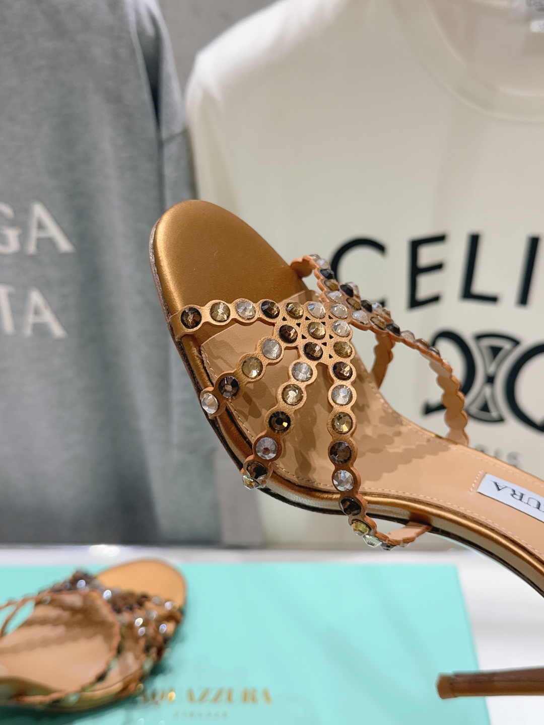 高版本出厂 拖鞋「ᴀqᴜᴀᴢᴢᴜʀᴀ」AQUAZZURA/菠萝F072 2026ss夏季新款水钻高跟拖鞋