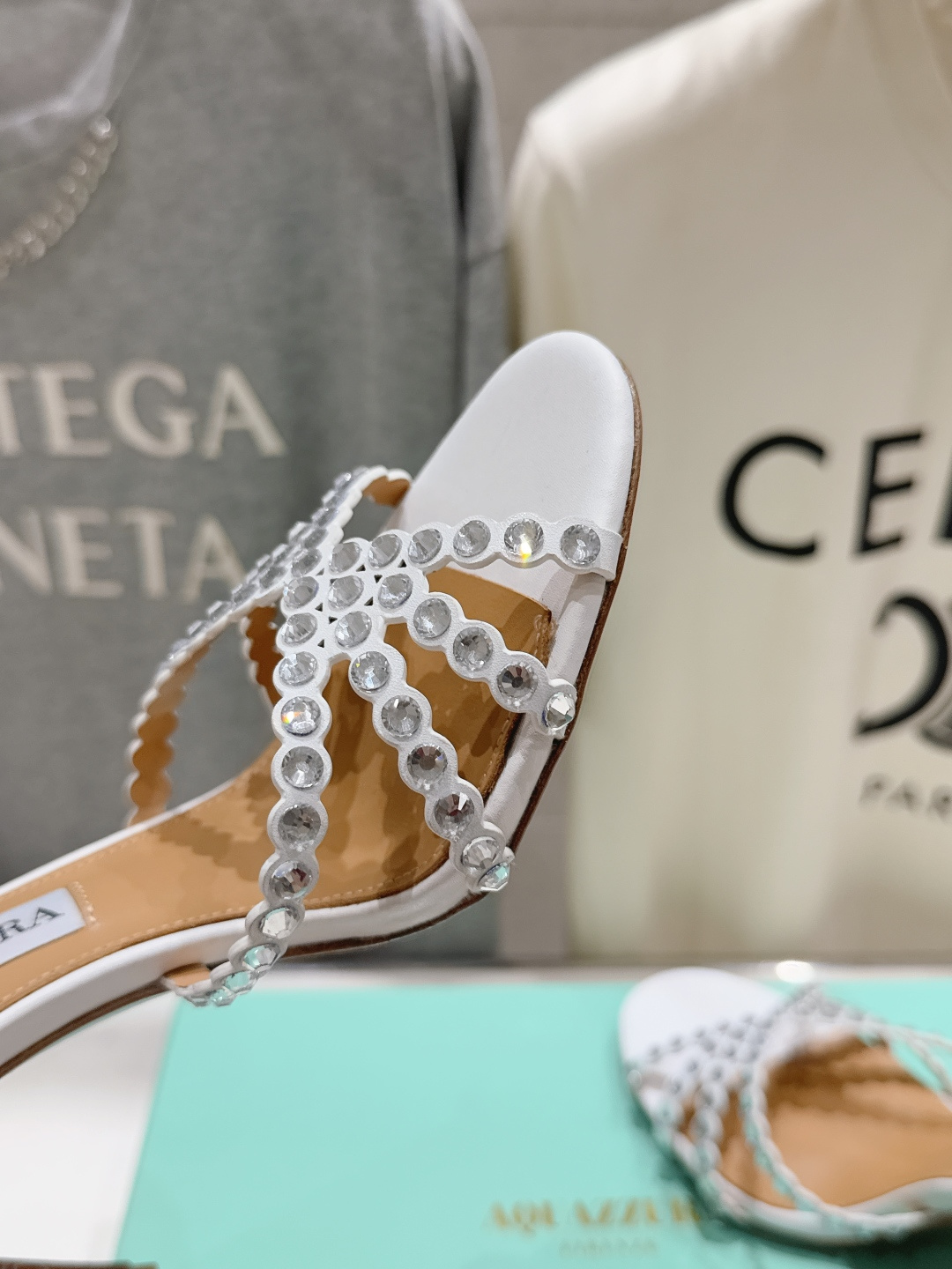 高版本出厂 拖鞋「ᴀqᴜᴀᴢᴢᴜʀᴀ」AQUAZZURA/菠萝F072 2026ss夏季新款水钻高跟拖鞋