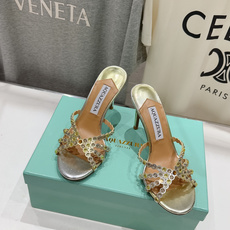 高版本出厂 拖鞋「ᴀqᴜᴀᴢᴢᴜʀᴀ」AQUAZZURA/菠萝F072 2026ss夏季新款水钻高跟拖鞋 高版本出厂 拖鞋「ᴀqᴜᴀᴢᴢᴜʀᴀ」AQUAZZURA/菠萝F072 2026ss夏季新款水钻高跟拖鞋