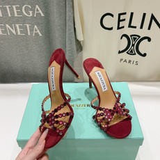 高版本出厂 拖鞋「ᴀqᴜᴀᴢᴢᴜʀᴀ」AQUAZZURA/菠萝F072 2026ss夏季新款水钻高跟拖鞋 高版本出厂 拖鞋「ᴀqᴜᴀᴢᴢᴜʀᴀ」AQUAZZURA/菠萝F072 2026ss夏季新款水钻高跟拖鞋