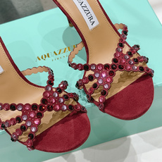 高版本出厂 拖鞋「ᴀqᴜᴀᴢᴢᴜʀᴀ」AQUAZZURA/菠萝F072 2026ss夏季新款水钻高跟拖鞋 高版本出厂 拖鞋「ᴀqᴜᴀᴢᴢᴜʀᴀ」AQUAZZURA/菠萝F072 2026ss夏季新款水钻高跟拖鞋