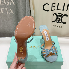 高版本出厂 拖鞋「ᴀqᴜᴀᴢᴢᴜʀᴀ」AQUAZZURA/菠萝F072 2026ss夏季新款水钻高跟拖鞋 高版本出厂 拖鞋「ᴀqᴜᴀᴢᴢᴜʀᴀ」AQUAZZURA/菠萝F072 2026ss夏季新款水钻高跟拖鞋