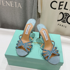 高版本出厂 拖鞋「ᴀqᴜᴀᴢᴢᴜʀᴀ」AQUAZZURA/菠萝F072 2026ss夏季新款水钻高跟拖鞋 高版本出厂 拖鞋「ᴀqᴜᴀᴢᴢᴜʀᴀ」AQUAZZURA/菠萝F072 2026ss夏季新款水钻高跟拖鞋