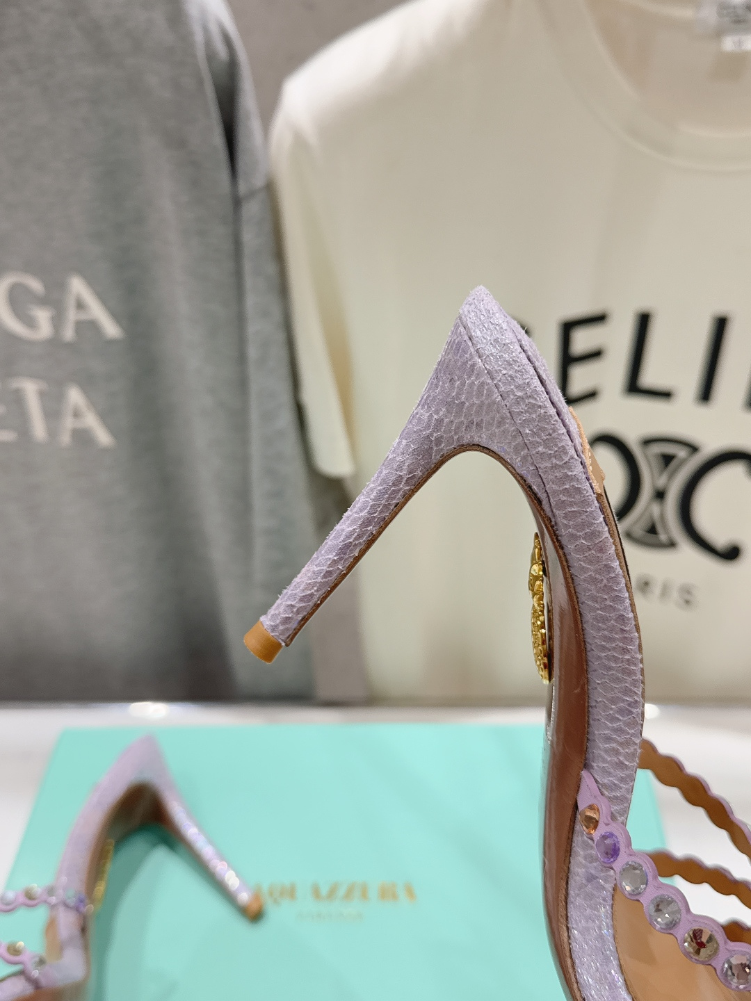 高版本出厂 拖鞋「ᴀqᴜᴀᴢᴢᴜʀᴀ」AQUAZZURA/菠萝F072 2026ss夏季新款水钻高跟拖鞋