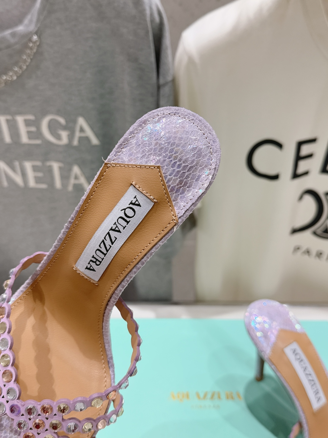 高版本出厂 拖鞋「ᴀqᴜᴀᴢᴢᴜʀᴀ」AQUAZZURA/菠萝F072 2026ss夏季新款水钻高跟拖鞋