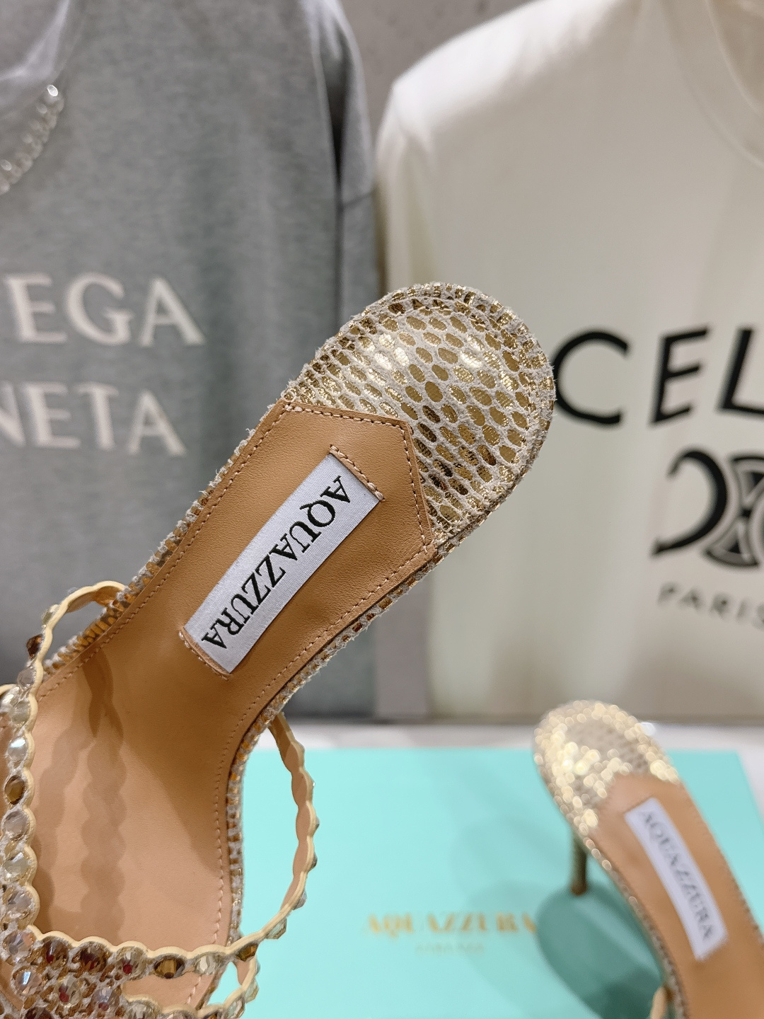 高版本出厂 拖鞋「ᴀqᴜᴀᴢᴢᴜʀᴀ」AQUAZZURA/菠萝F072 2026ss夏季新款水钻高跟拖鞋