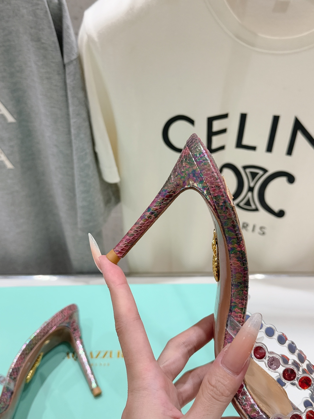高版本出厂 拖鞋「ᴀqᴜᴀᴢᴢᴜʀᴀ」AQUAZZURA/菠萝F072 2026ss夏季新款水钻高跟拖鞋
