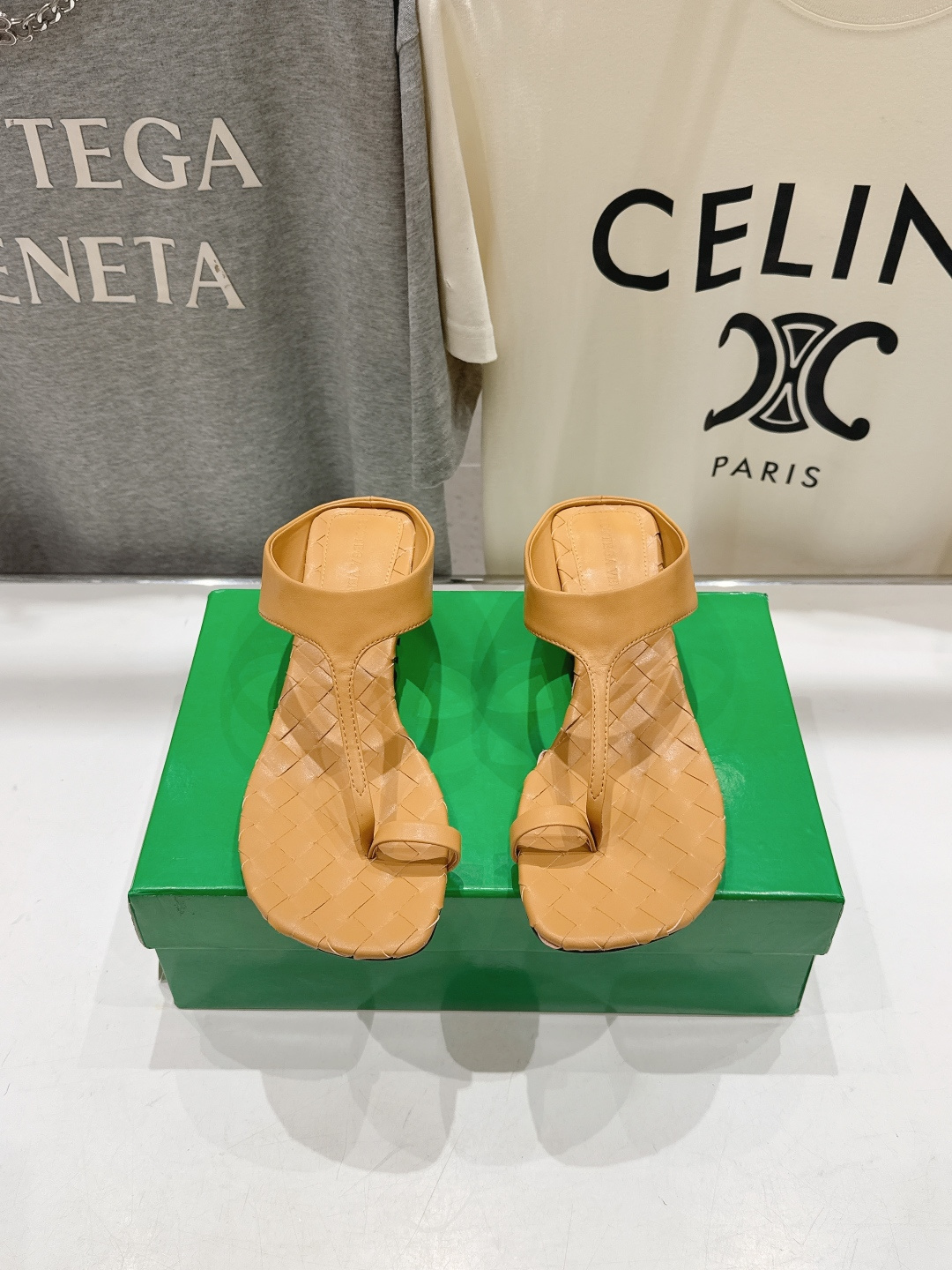高版本出厂  Bottega Veneta/BV F065 2026ss夏季新款Parco Mule女士编织高跟夹脚拖鞋