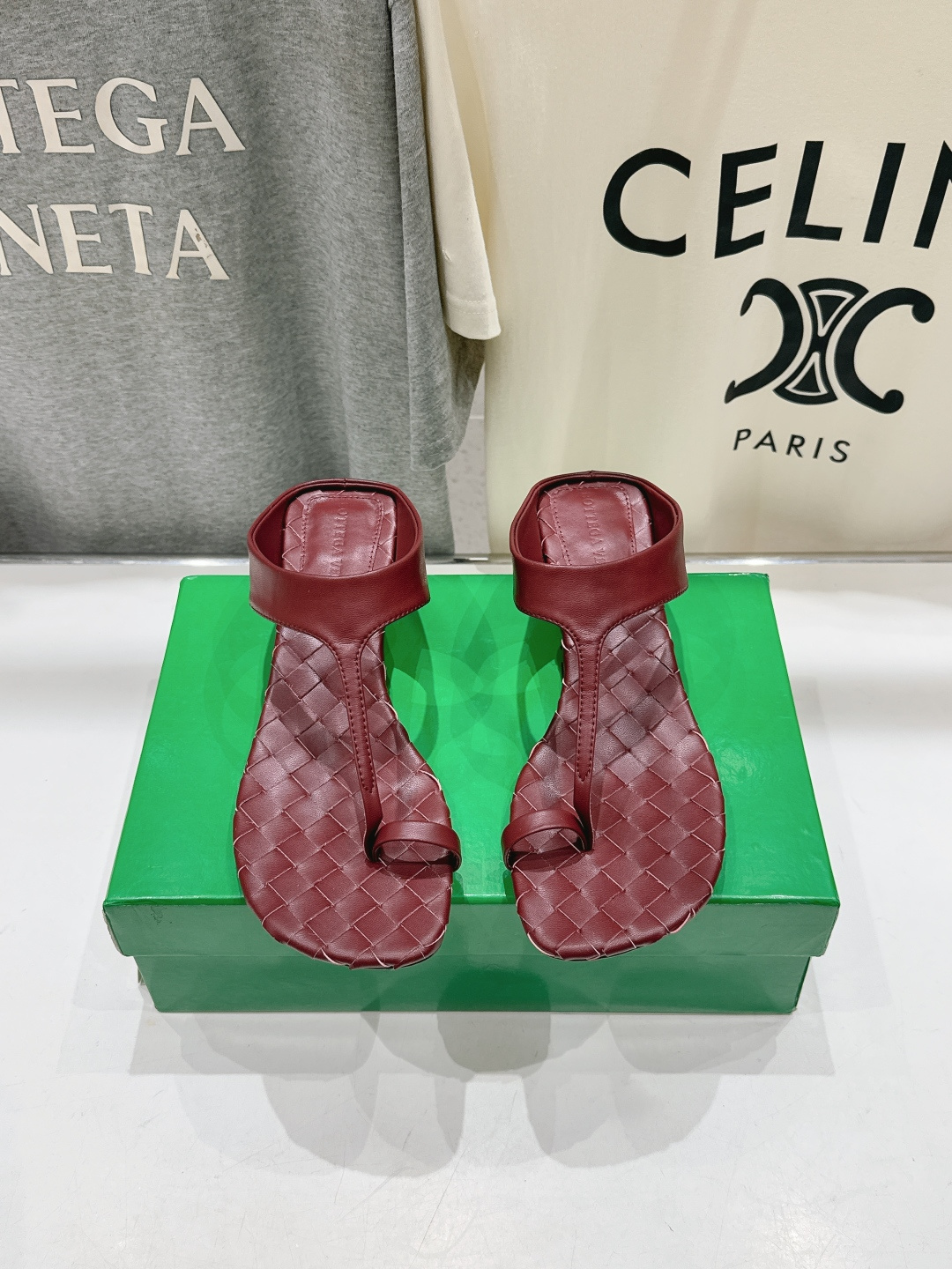 高版本出厂  Bottega Veneta/BV F065 2026ss夏季新款Parco Mule女士编织高跟夹脚拖鞋