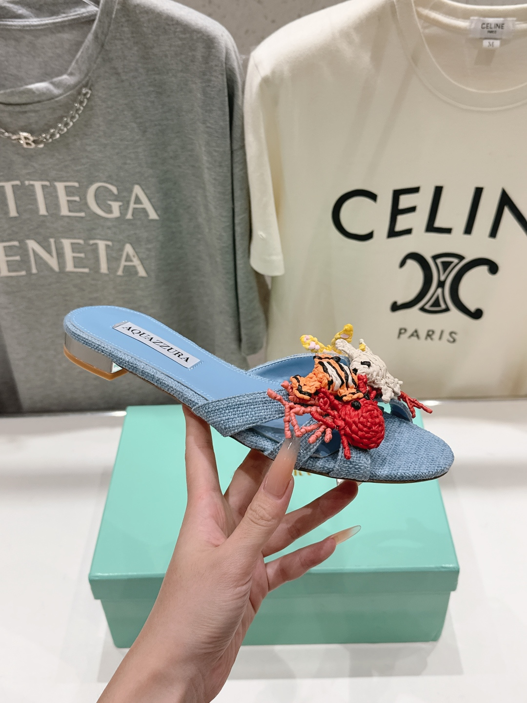 高版本出厂  「ᴀqᴜᴀᴢᴢᴜʀᴀ」AQUAZZURA/菠萝F072 2026ss夏季新款编织平底拖鞋 ________