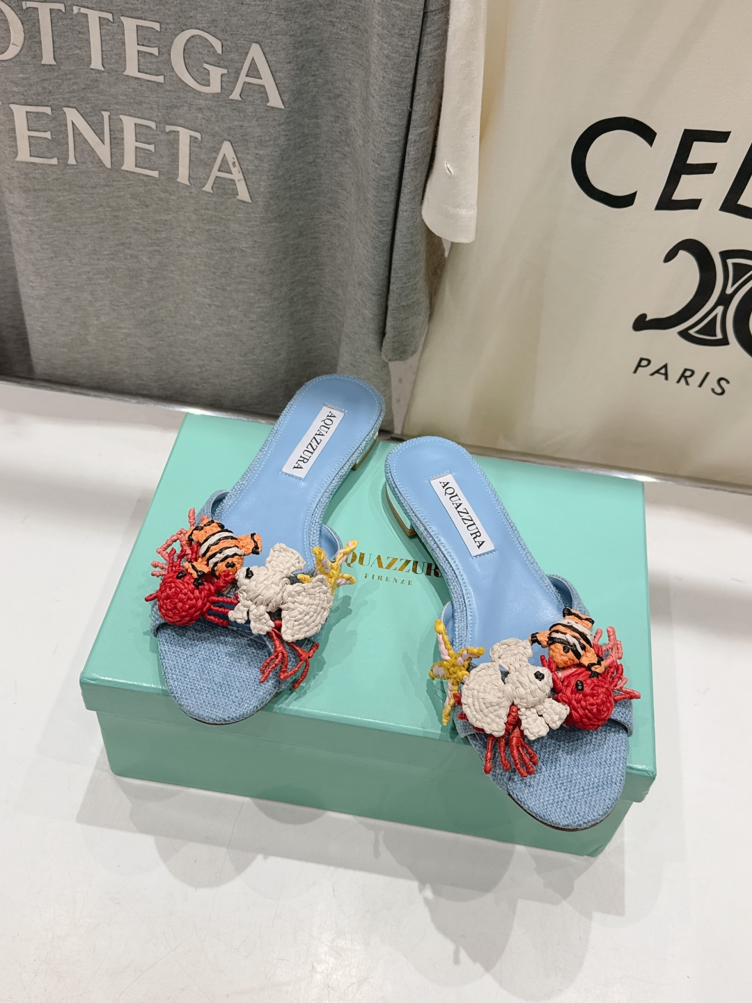 高版本出厂  「ᴀqᴜᴀᴢᴢᴜʀᴀ」AQUAZZURA/菠萝F072 2026ss夏季新款编织平底拖鞋 ________