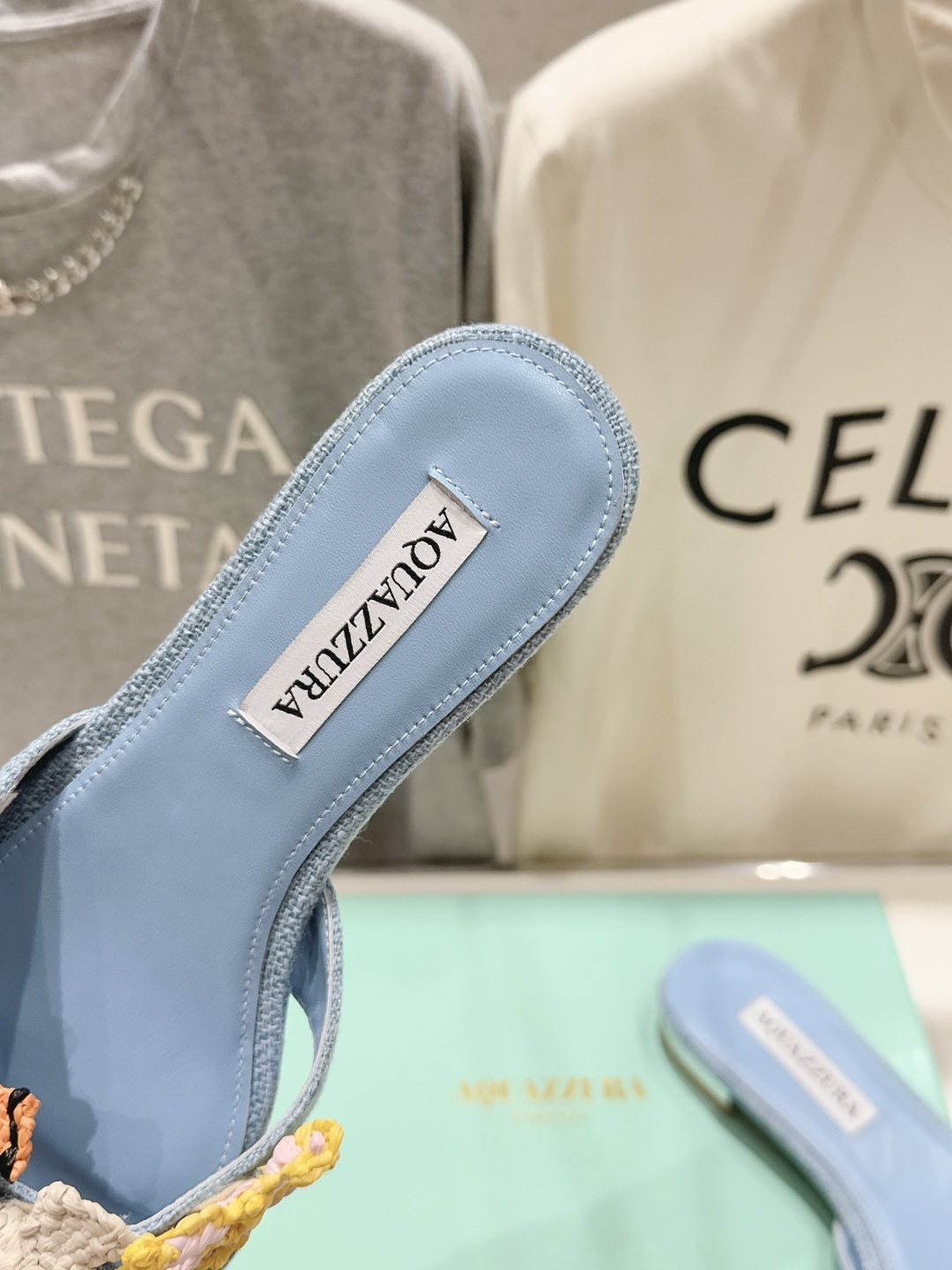 高版本出厂  「ᴀqᴜᴀᴢᴢᴜʀᴀ」AQUAZZURA/菠萝F072 2026ss夏季新款编织平底拖鞋 ________