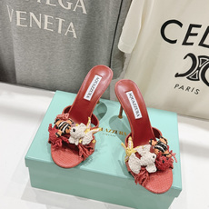 高版本出厂 「ᴀqᴜᴀᴢᴢᴜʀᴀ」AQUAZZURA/菠萝F072 2026ss夏季新款编织高跟拖鞋 ________ 高版本出厂 「ᴀqᴜᴀᴢᴢᴜʀᴀ」AQUAZZURA/菠萝F072 2026ss夏季新款编织高跟拖鞋 ________
