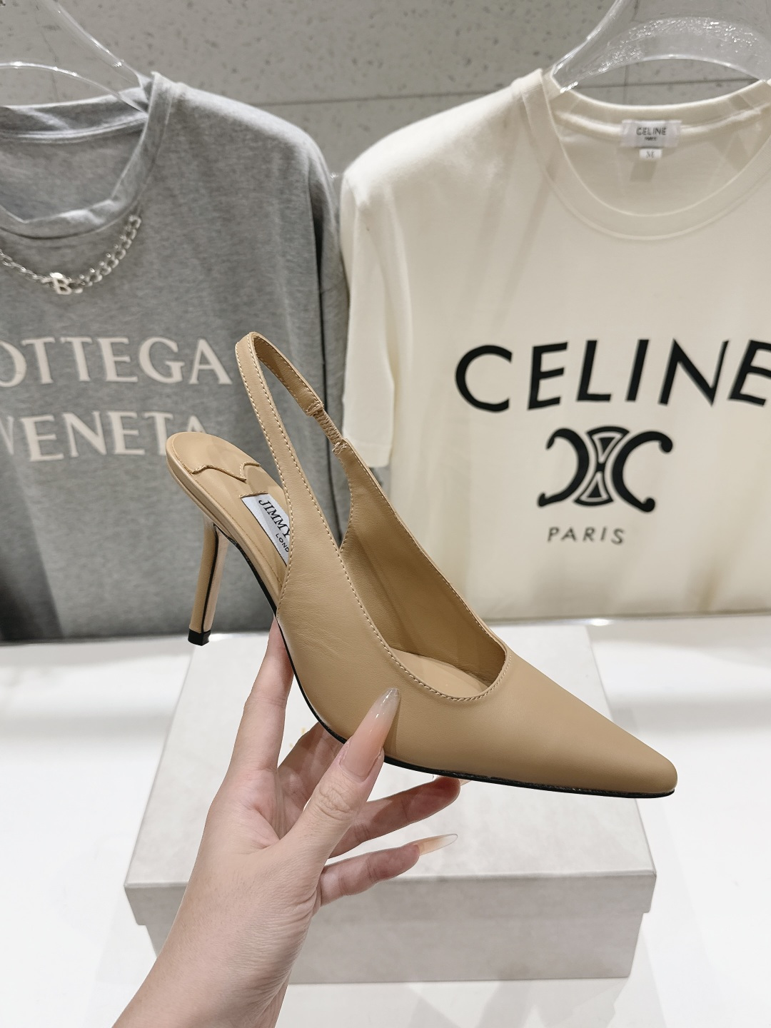 高版本出厂   JIMMY CHOO*｜JC/吉米周2026ss新款简约尖头淑女风高跟鞋凉鞋 原版套楦，完美的线条，简约
