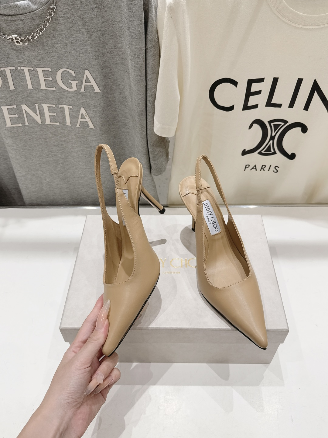 高版本出厂   JIMMY CHOO*｜JC/吉米周2026ss新款简约尖头淑女风高跟鞋凉鞋 原版套楦，完美的线条，简约