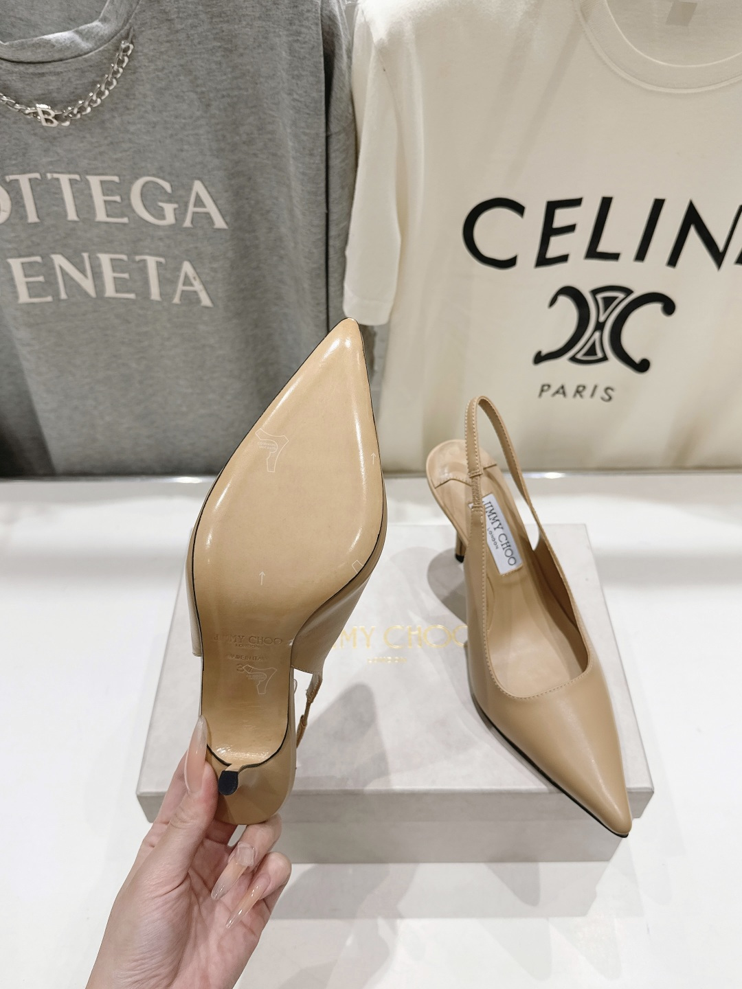 高版本出厂   JIMMY CHOO*｜JC/吉米周2026ss新款简约尖头淑女风高跟鞋凉鞋 原版套楦，完美的线条，简约