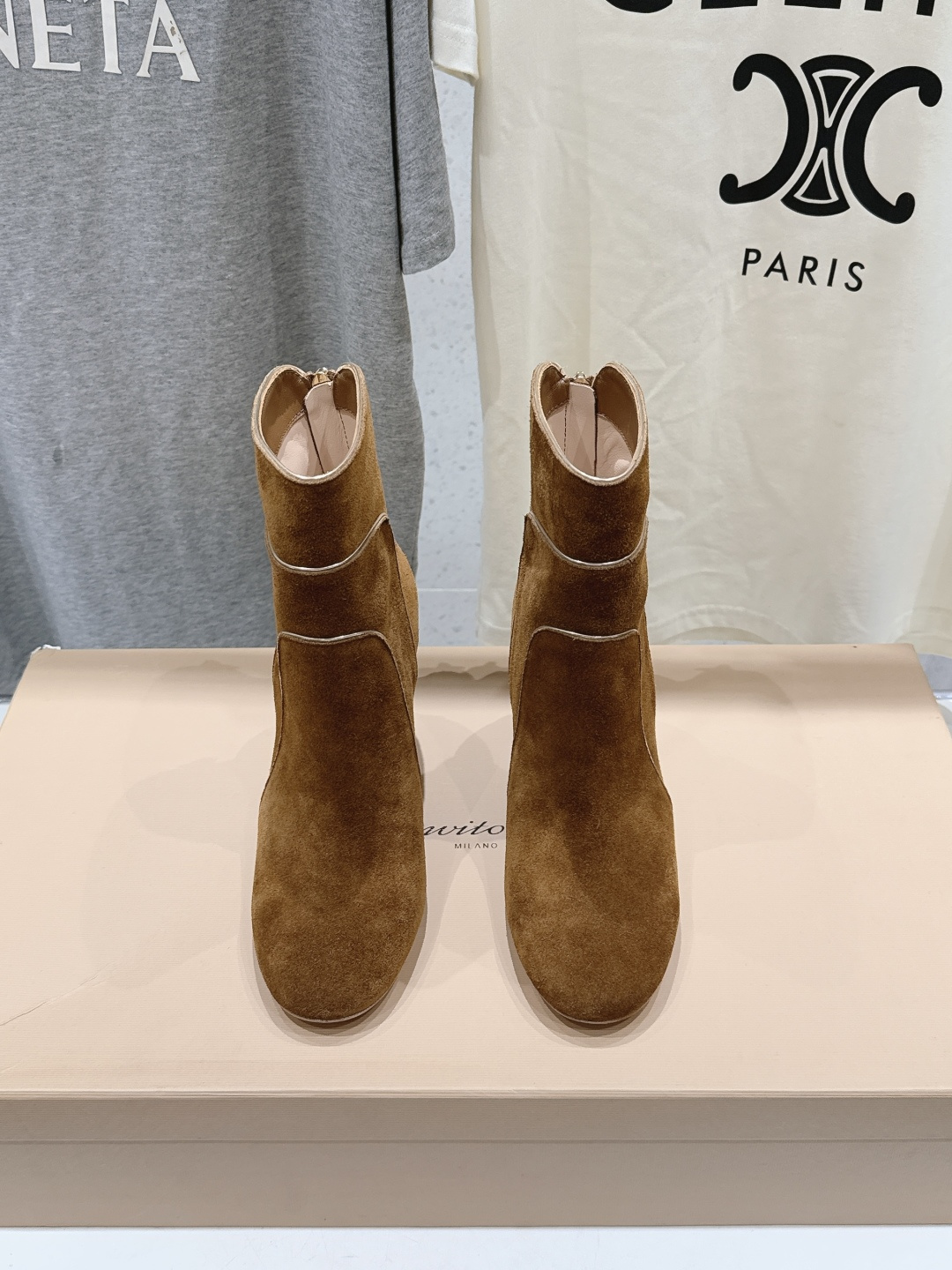 高版本出厂   Gianvito Rossi/吉安维托·罗西 F025 2026ss秋冬新款性感高跟短靴堆堆靴 Gian