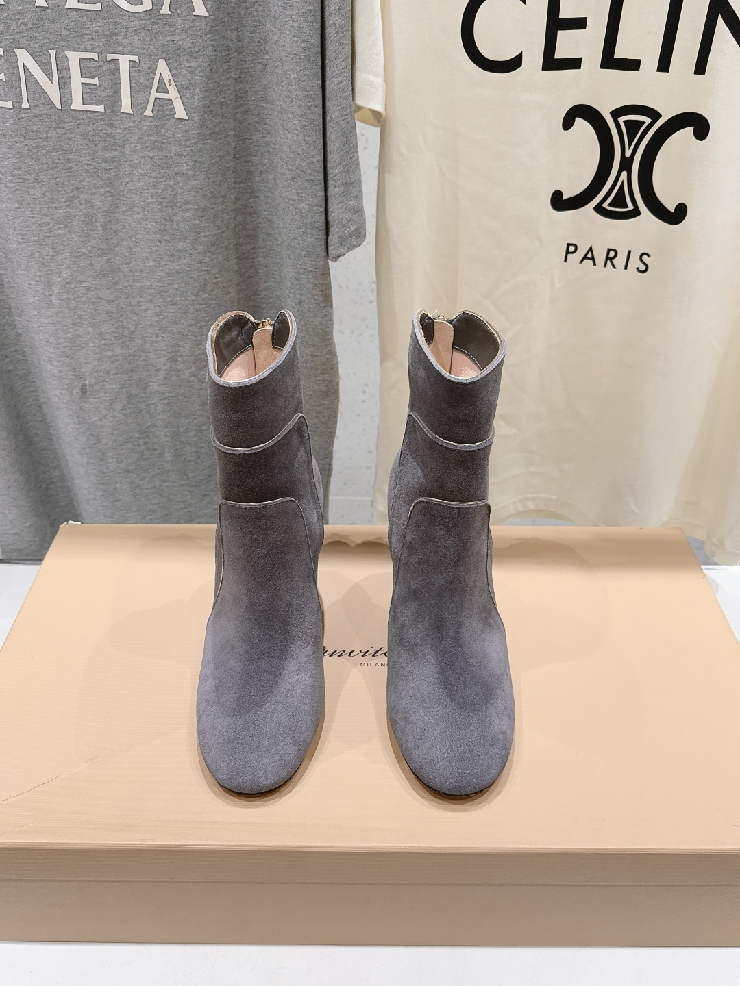 高版本出厂   Gianvito Rossi/吉安维托·罗西 F025 2026ss秋冬新款性感高跟短靴堆堆靴 Gian