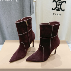 高版本出厂 Gianvito Rossi/吉安维托·罗西 F025 2026ss秋冬新款性感尖头高跟短靴 Gianv 高版本出厂 Gianvito Rossi/吉安维托·罗西 F025 2026ss秋冬新款性感尖头高跟短靴 Gianv