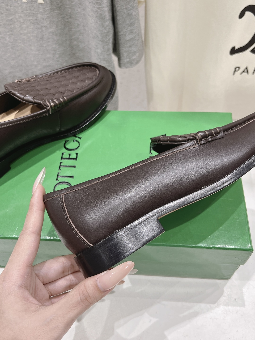 高版本出厂     Bottega Veneta/BV F065 2026ss新款真皮手工编织  Astaire乐福鞋 
