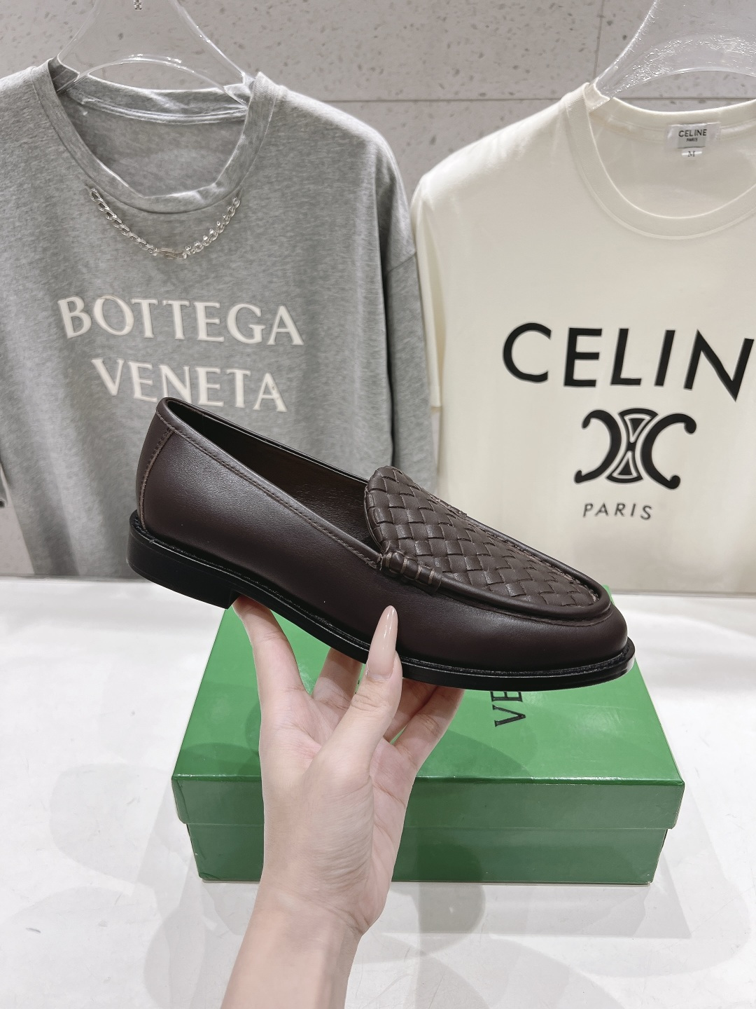 高版本出厂     Bottega Veneta/BV F065 2026ss新款真皮手工编织  Astaire乐福鞋 