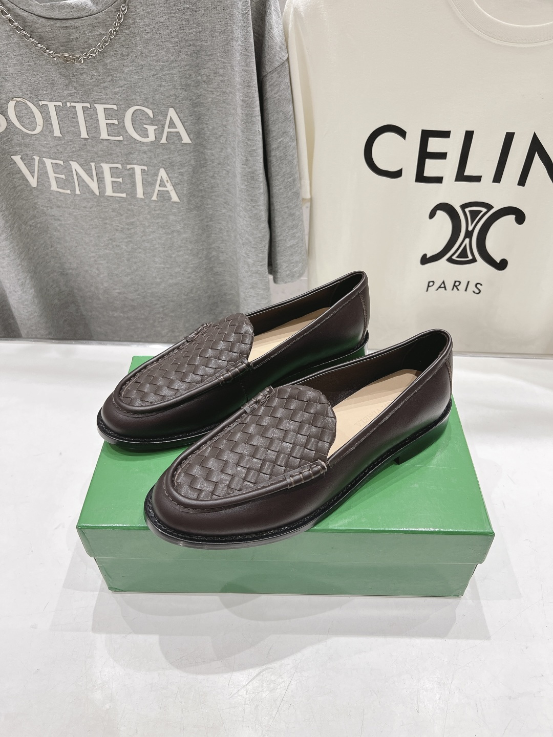 高版本出厂     Bottega Veneta/BV F065 2026ss新款真皮手工编织  Astaire乐福鞋 