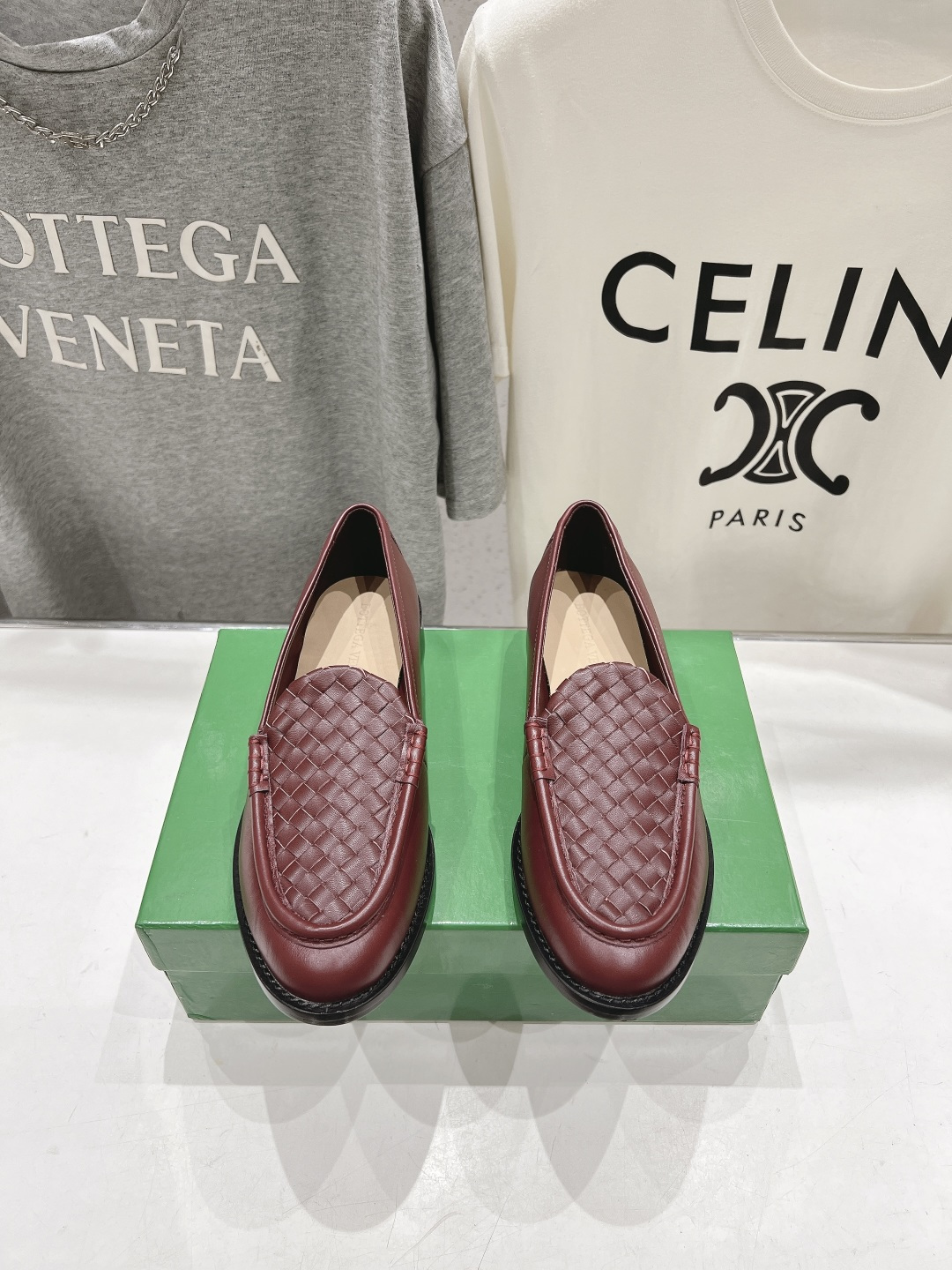 高版本出厂     Bottega Veneta/BV F065 2026ss新款真皮手工编织  Astaire乐福鞋 