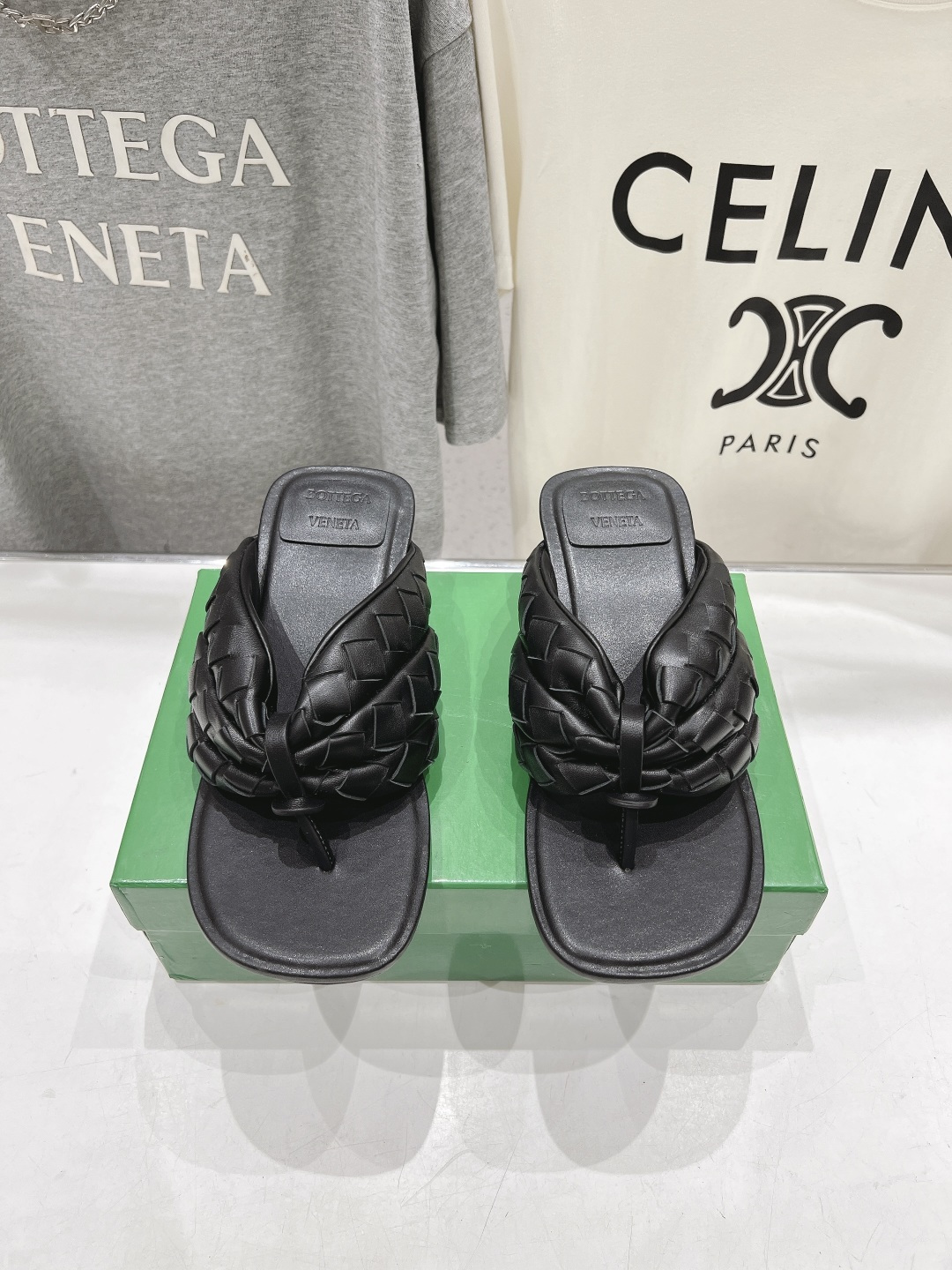 高版本出厂  Bottega Veneta/BV F065 2026ss夏季新款Parco Mule女士编织高跟夹脚拖鞋