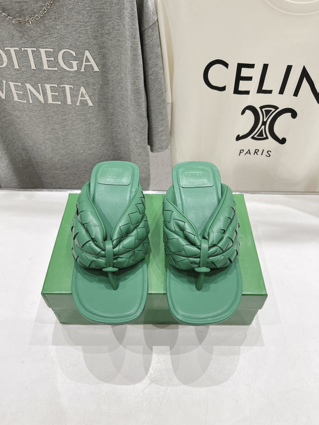 高版本出厂  Bottega Veneta/BV F065 2026ss夏季新款Parco Mule女士编织高跟夹脚拖鞋