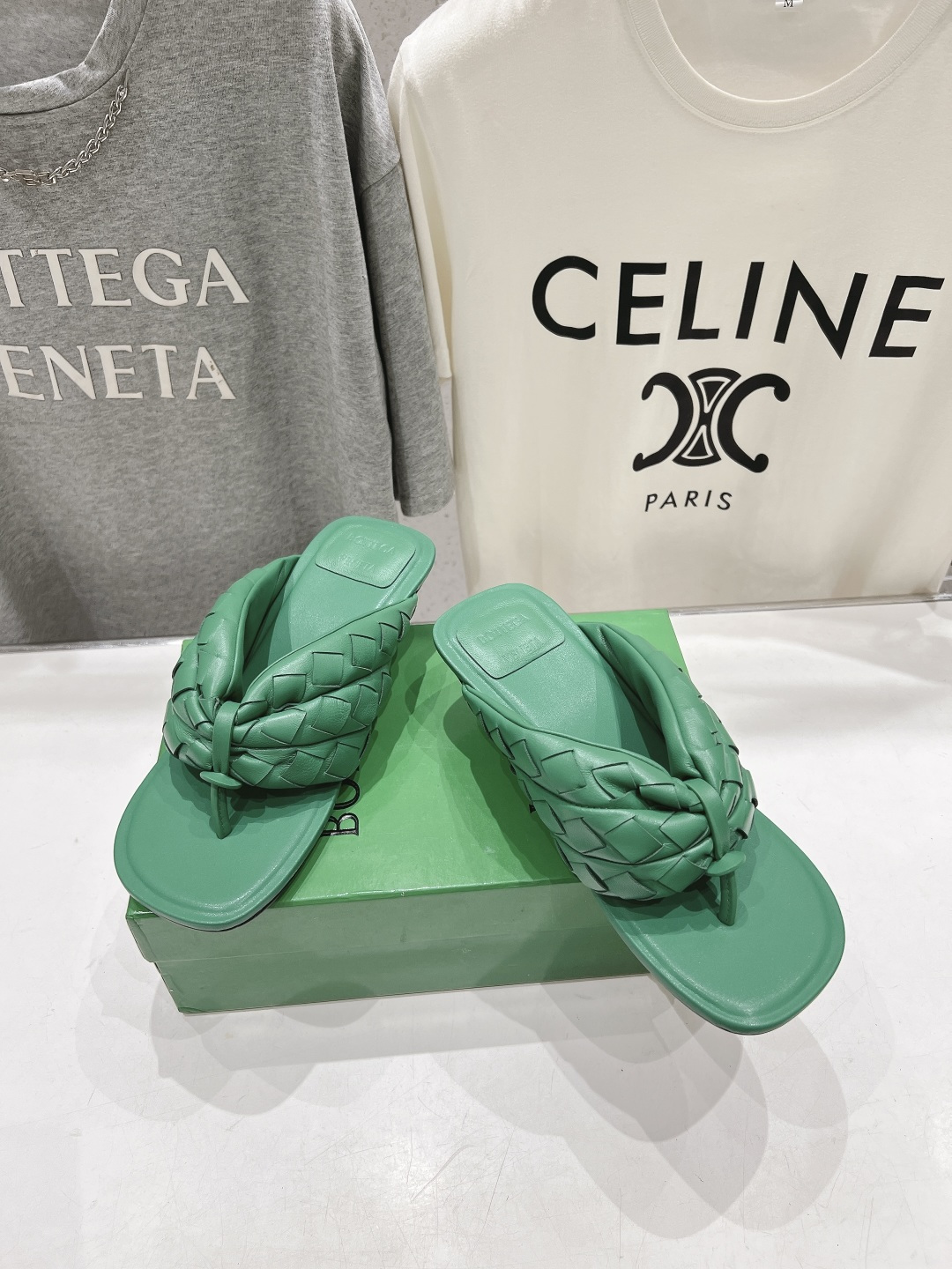 高版本出厂  Bottega Veneta/BV F065 2026ss夏季新款Parco Mule女士编织高跟夹脚拖鞋