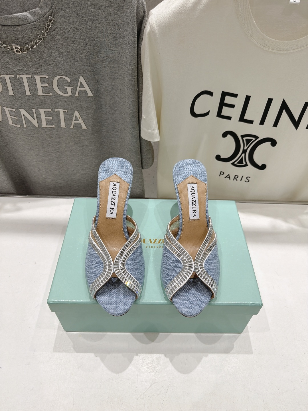 高版本出厂  「ᴀqᴜᴀᴢᴢᴜʀᴀ」AQUAZZURA/菠萝F072 2026ss夏季新款编织高跟拖鞋 ________