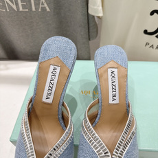 高版本出厂 「ᴀqᴜᴀᴢᴢᴜʀᴀ」AQUAZZURA/菠萝F072 2026ss夏季新款编织高跟拖鞋 ________ 高版本出厂 「ᴀqᴜᴀᴢᴢᴜʀᴀ」AQUAZZURA/菠萝F072 2026ss夏季新款编织高跟拖鞋 ________