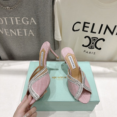 高版本出厂 「ᴀqᴜᴀᴢᴢᴜʀᴀ」AQUAZZURA/菠萝F072 2026ss夏季新款编织高跟拖鞋 ________ 高版本出厂 「ᴀqᴜᴀᴢᴢᴜʀᴀ」AQUAZZURA/菠萝F072 2026ss夏季新款编织高跟拖鞋 ________