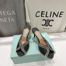 高版本出厂 「ᴀqᴜᴀᴢᴢᴜʀᴀ」AQUAZZURA/菠萝F072 2026ss夏季新款编织高跟拖鞋 ________ 高版本出厂 「ᴀqᴜᴀᴢᴢᴜʀᴀ」AQUAZZURA/菠萝F072 2026ss夏季新款编织高跟拖鞋 ________