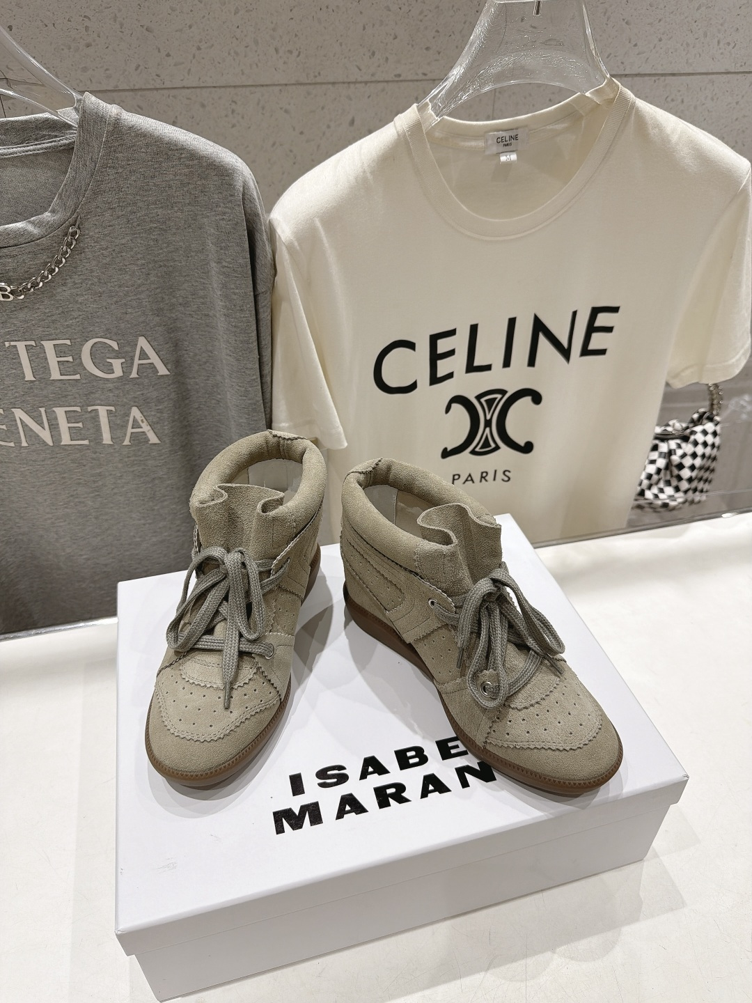高版本出厂 Isabel Marant/伊莎贝尔2026ss春夏新款内增高拼色高帮休闲鞋小短靴 超级有高级感上脚超好 高版本出厂 Isabel Marant/伊莎贝尔2026ss春夏新款内增高拼色高帮休闲鞋小短靴 超级有高级感上脚超好