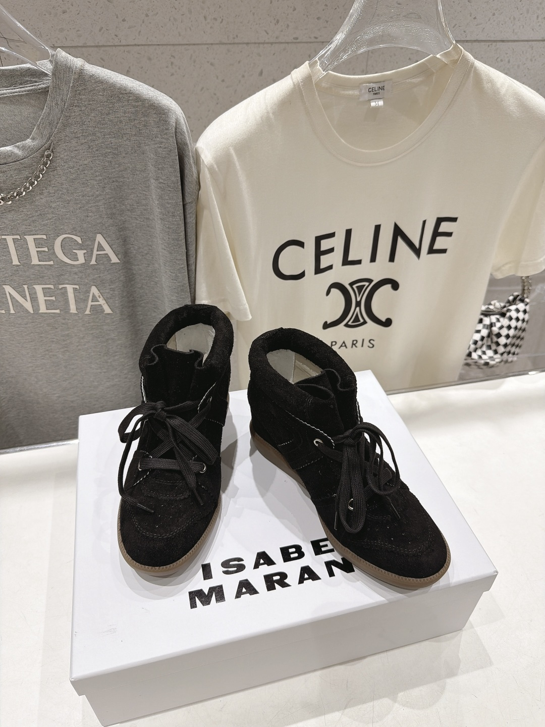 高版本出厂 Isabel Marant/伊莎贝尔2026ss春夏新款内增高拼色高帮休闲鞋小短靴 超级有高级感上脚超好 高版本出厂 Isabel Marant/伊莎贝尔2026ss春夏新款内增高拼色高帮休闲鞋小短靴 超级有高级感上脚超好