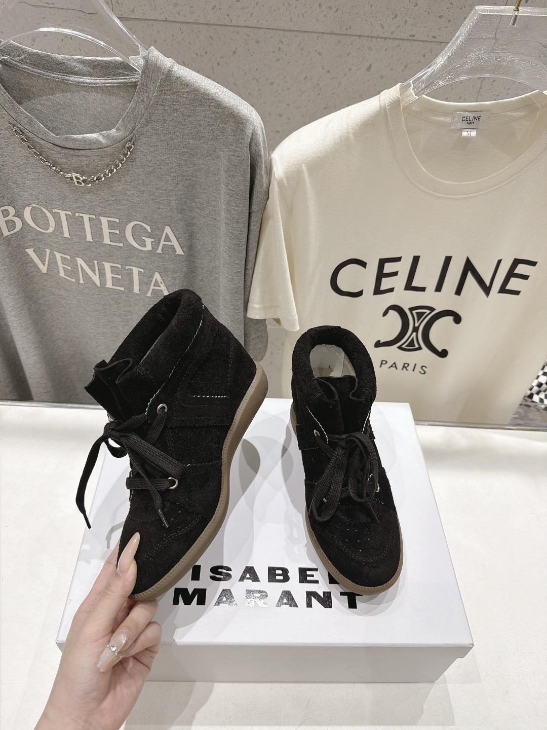 高版本出厂 Isabel Marant/伊莎贝尔2026ss春夏新款内增高拼色高帮休闲鞋小短靴 超级有高级感上脚超好 高版本出厂 Isabel Marant/伊莎贝尔2026ss春夏新款内增高拼色高帮休闲鞋小短靴 超级有高级感上脚超好