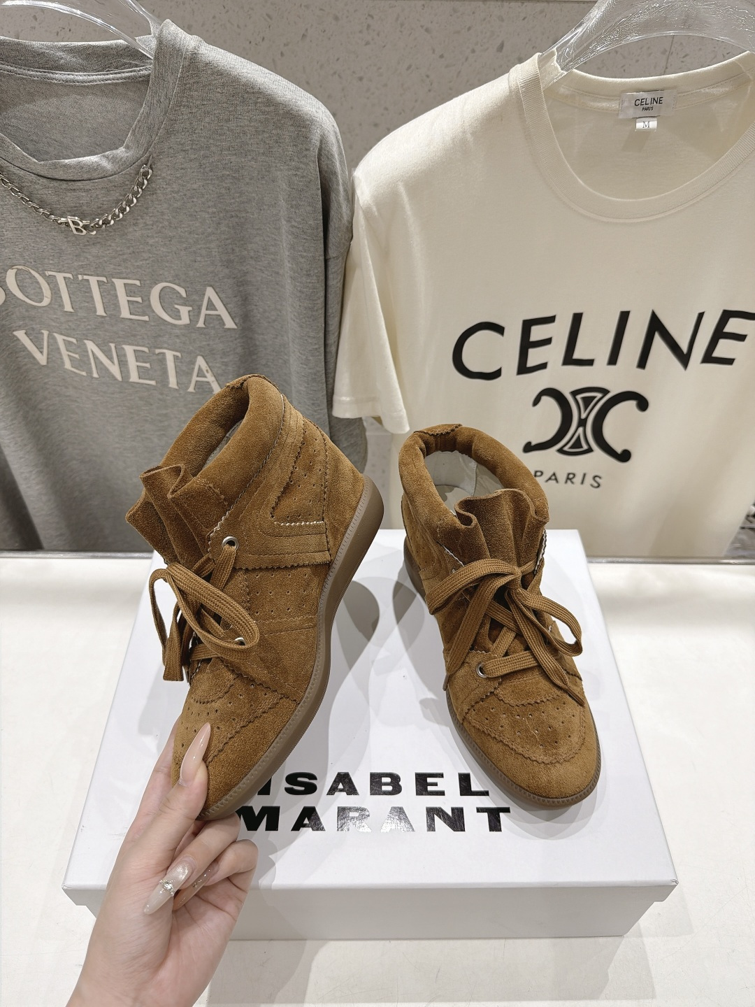 高版本出厂 Isabel Marant/伊莎贝尔2026ss春夏新款内增高拼色高帮休闲鞋小短靴 超级有高级感上脚超好 高版本出厂 Isabel Marant/伊莎贝尔2026ss春夏新款内增高拼色高帮休闲鞋小短靴 超级有高级感上脚超好
