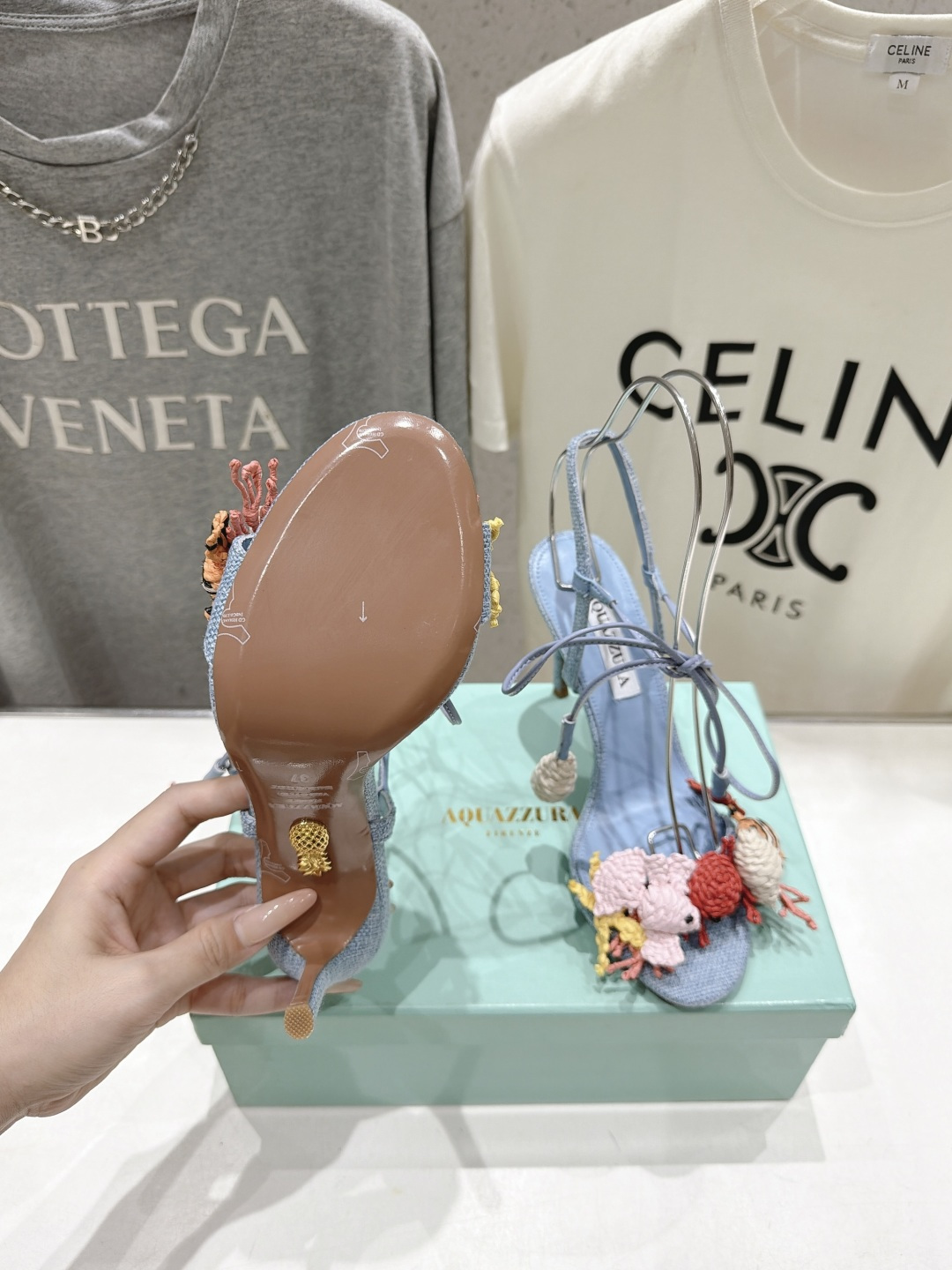 高版本出厂 「ᴀqᴜᴀᴢᴢᴜʀᴀ」AQUAZZURA/菠萝F072 2026ss新款海洋风编织配饰高跟鞋凉鞋 ____ 高版本出厂 「ᴀqᴜᴀᴢᴢᴜʀᴀ」AQUAZZURA/菠萝F072 2026ss新款海洋风编织配饰高跟鞋凉鞋 ____
